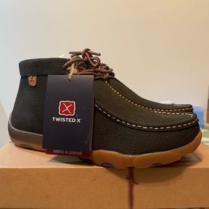 Twisted X Men's Rubberized Brown Chukka Driving Mocs MDM0080 SIZE 7W